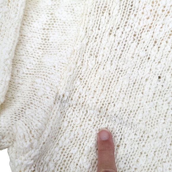 Vintage 80s Boucle Applique Rose Sweater Embellished Fairy Kei Kawaii Sz Large - Picture 3 of 12